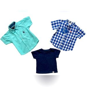 Baby Bum, Free Planet, US POLO ASSN ~ Lot of 3 Shirts ~ Boys ~ 18 Months ~ NWOT.
